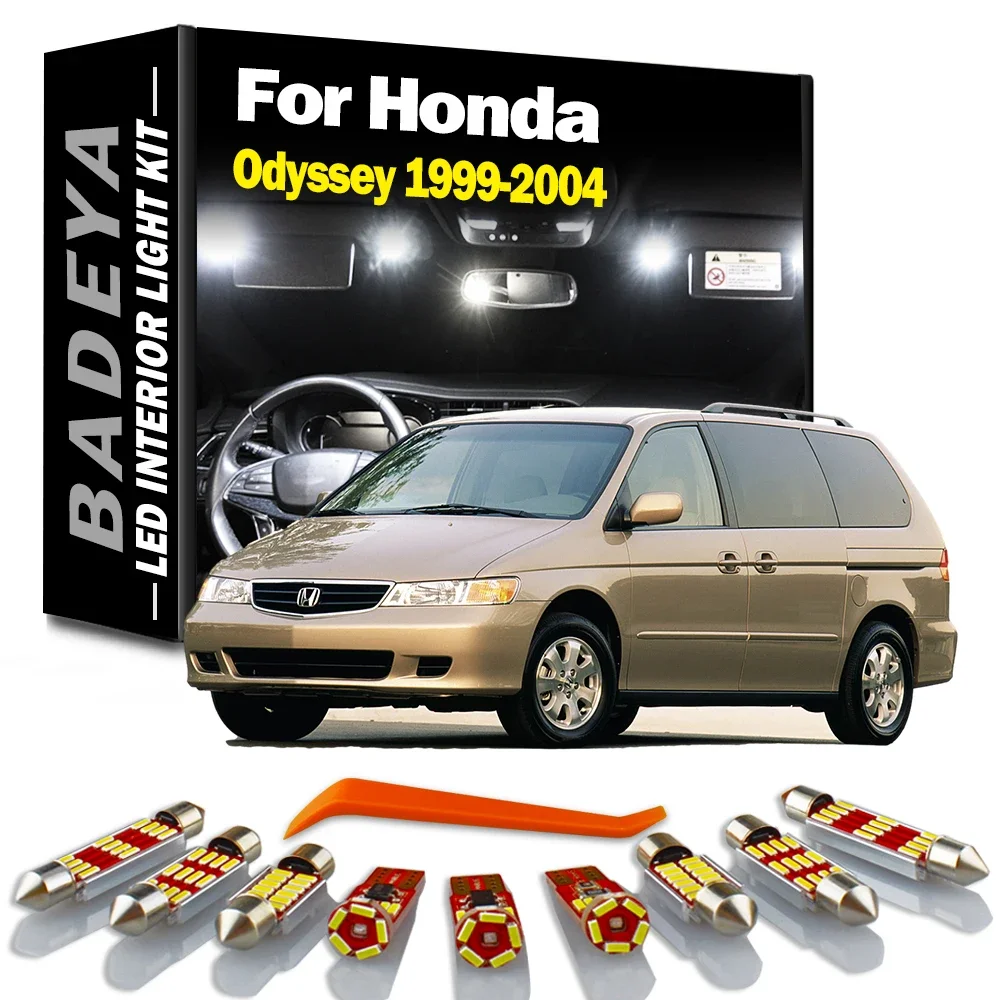 BADEYA 13Pcs LED Interior Map Dome Trunk Light Kit For Honda Odyssey MK2 1999 2000 2001 2002 2003 2004 Canbus Car Reading Bulbs