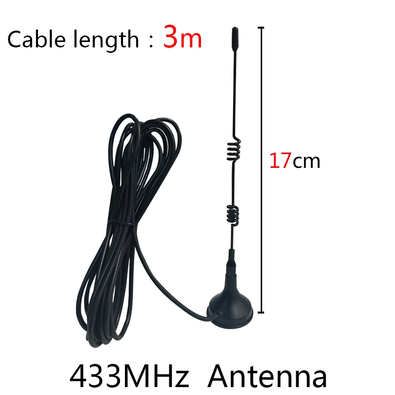 Antena 433 Mhz 433 MHz 2 piezas 5dbi antena GSM SMA conector macho con base magnética IOT Ham amplificador de señal de Radio repetidor inalámbrico