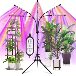 三脚付きUSBフルスペクトルフィトランプ、水耕栽培電球、LEDグローライト、屋内植物ランプ、温室ベグフラワーフィトランプ、3色