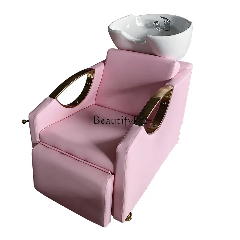 Shampoo Full Lying Bed Beauty Salon Thai Massage Flushing Bed Ceramic Basin