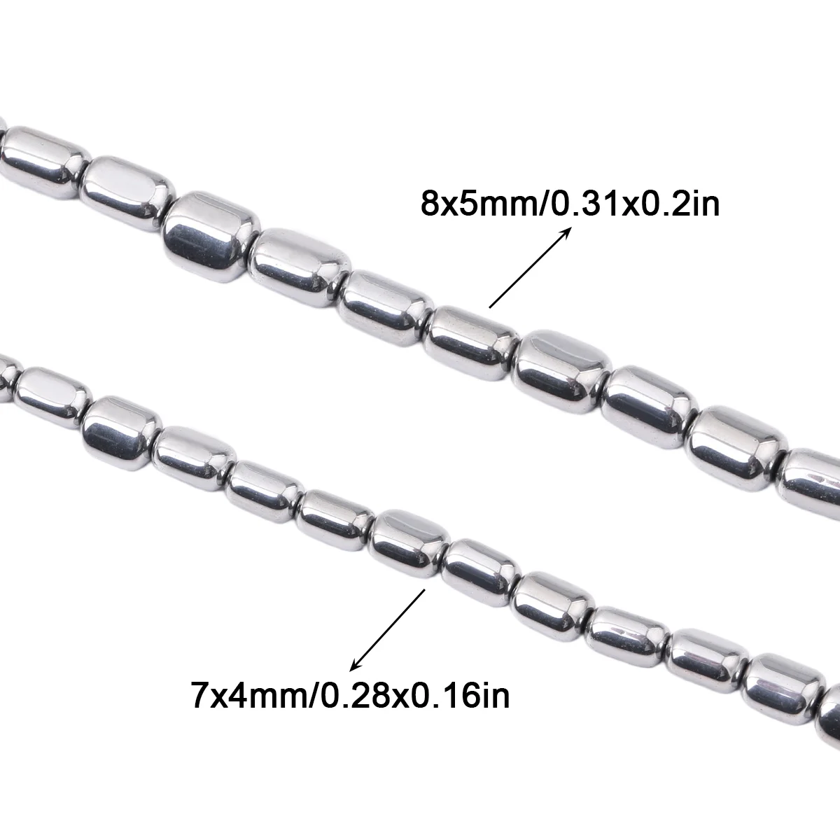 8x5/7x4mm Plated White K Natural Hematite Grape Shape Irregular Loose Beads Strand For DIY Bracelet Necklace Jewelry Making