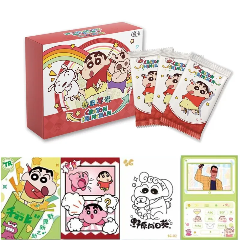 Tarjeta de colección de Anime Crayon Shin-Chan, colección de notas de primavera coleccionables de dibujos animados, juguetes, regalos, regalo de cumpleaños, nuevo