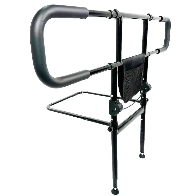 

Поручень для кровати для пожилых людей, регулируемый по высоте, с ручками, черный, класс I, для спальни