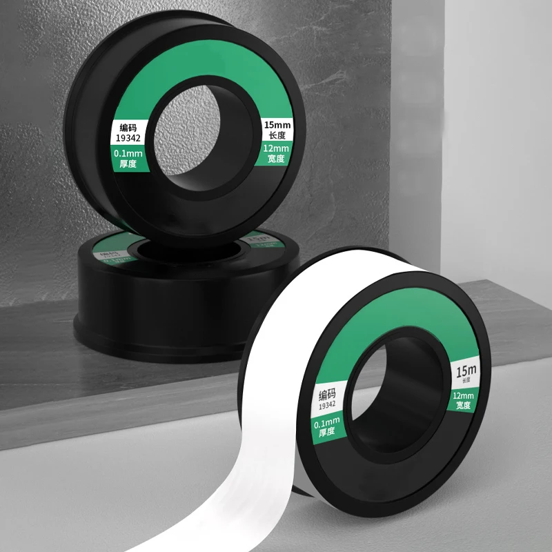 2 fitas de PTFE para instalação e vedação de tubos de água roscados, torneiras e aquecedores de água, para prevenir vazamentos de água, engenharia à prova d'água.