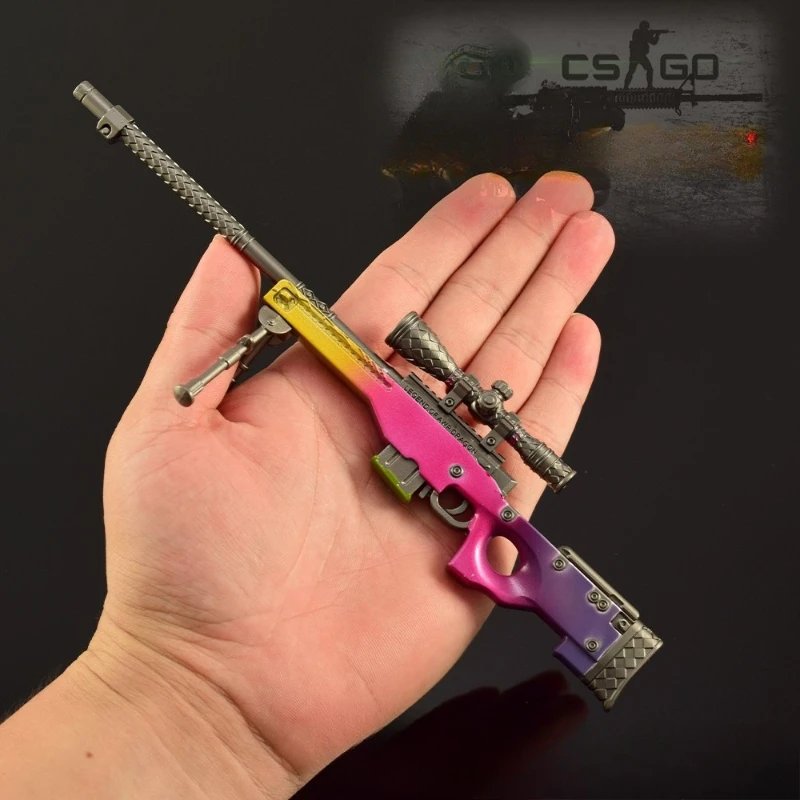 22cm CSGO Peripheral Model  AWPLegendary Dragon Gradient All-metal Handicraft Ornament Handmade Gift Desktop Ornament Decoration