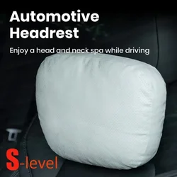 Snowflake Cotton Car Seat Headrest Super Soft Neck Support Auto Pillow Neck Rest Cushion Compatible For Tesla Benz Cars Interior