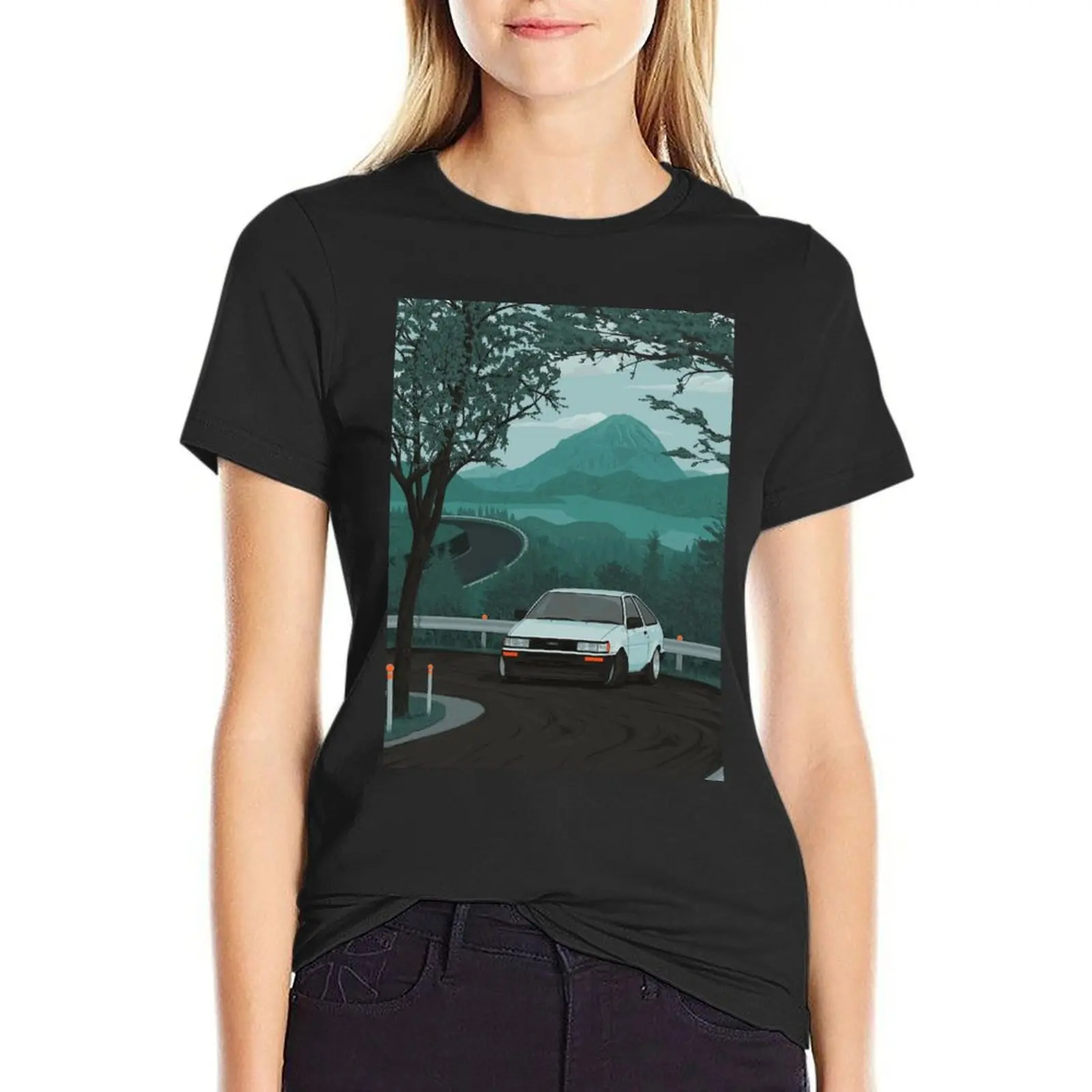 

AE86 Corolla touge drift T-Shirt new edition funnys customs funny western t shirts for Women