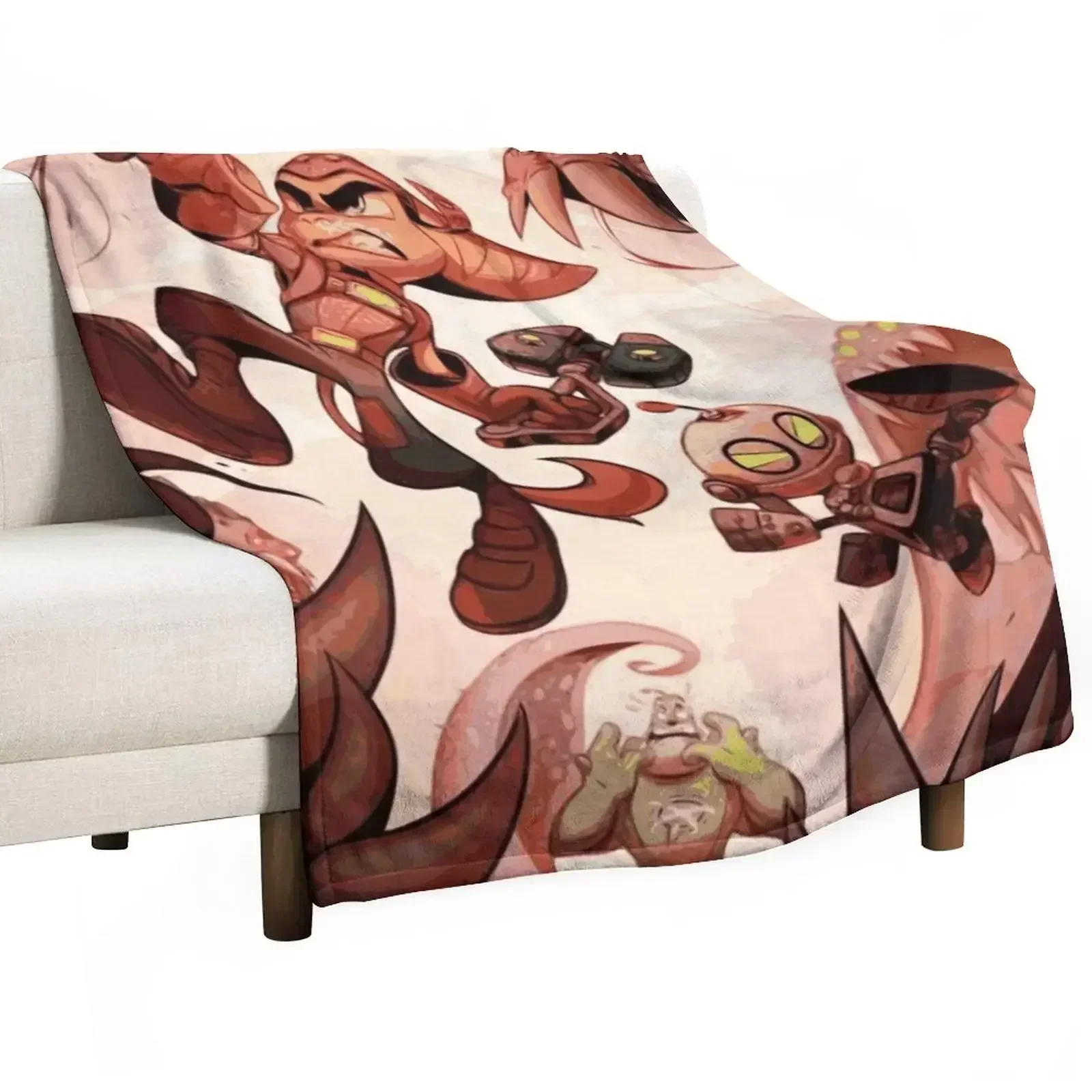 

Ratchet and Clank Ready to Fight Throw Blanket All Weather Soft Throw Blanket for Sofa