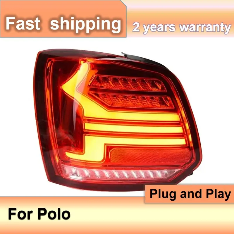 

Автомобильные аксессуары для VW Polo Задний фонарь 2011-2018 Volkswagen Polo Задний фонарь Задний DRL Противотуманный тормозной сигнал поворота Реверс