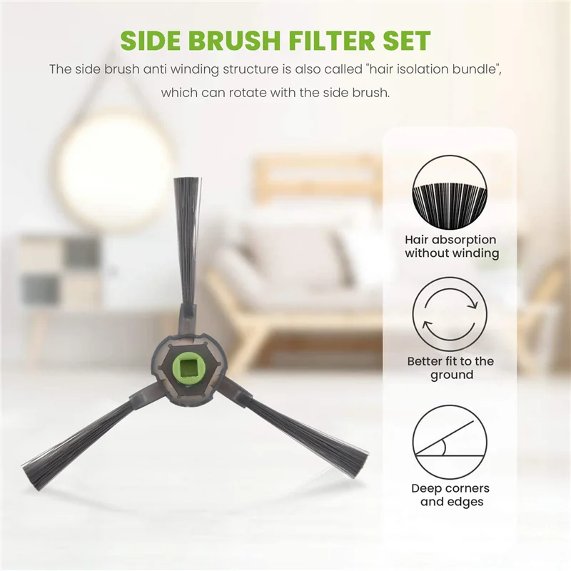 -A14E استبدال فرشاة جانبية فلتر HEPA ل Ecovacs Deebot U2 DGN22 جهاز آلي لتنظيف الأتربة اكسسوارات أجزاء