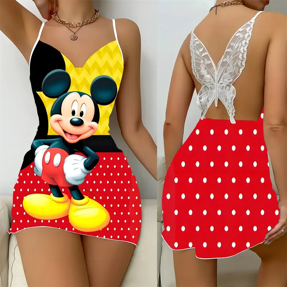 

Summer New Lovely Cartoon Sleeveless Pajamas Woman Popular 2024 Sleepwear for Women and Sexy Style Women Sexy Woman Home Dress