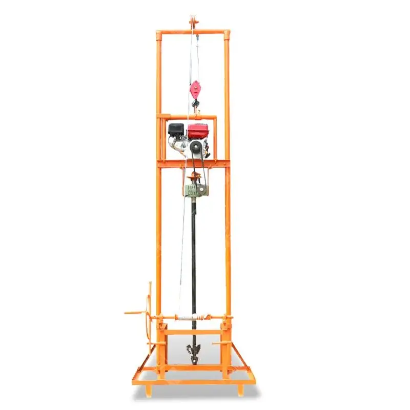 جهاز حفر آبار المياه اليدوي الصغير المخصص 80 متر آلة حفر خفيفة الوزن للديزل المحمولة