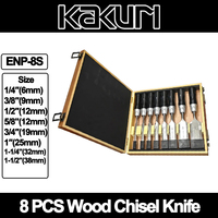 KAKURI 8 PCS Art Carving Knife Woodworking Professional Carpenter Tools Lengthened Blade Wood Carving Chisel Set ENP-8S