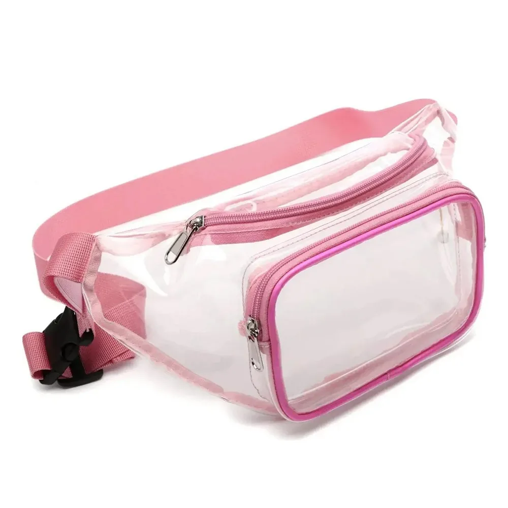 NEW Transparent Clear Fanny Pack Stadium Approved PVC Sports Waist Bag Waterproof Large Capacity Jogging Pouch Travel - view 5