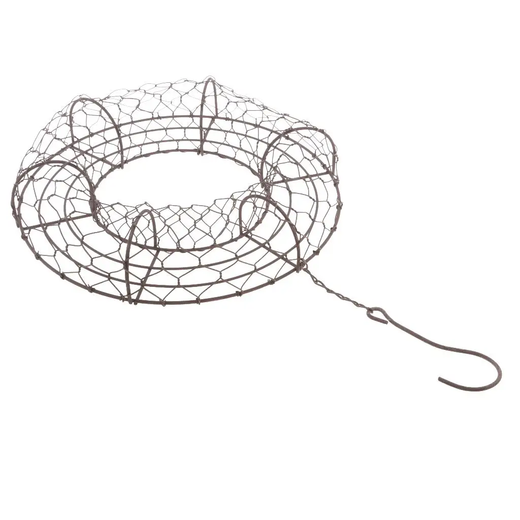 Iron Frame Succulent Planter Desktop Figurine Pot Wire Wreath Basket for Garden Decor Outdoor Use