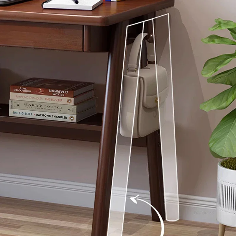 High quality Nordic solid wood computer desk suitable for home bedrooms, student reading desks, small apartments