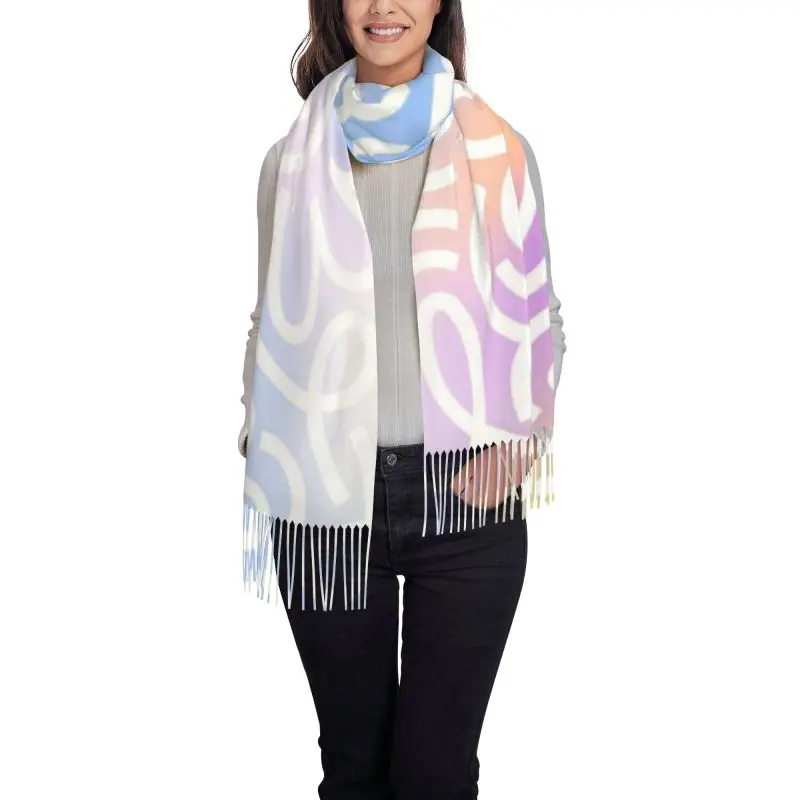 Gradient flower geometric pattern new Wraps model Scarf Cashmere Woman Wool Ladies Scarf Warm Scarf Women Winter Scarves Autumn
