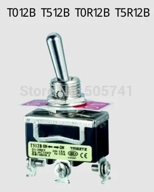 

Electrical toggle switch T012B, T512B, TOR12B, T5R12B