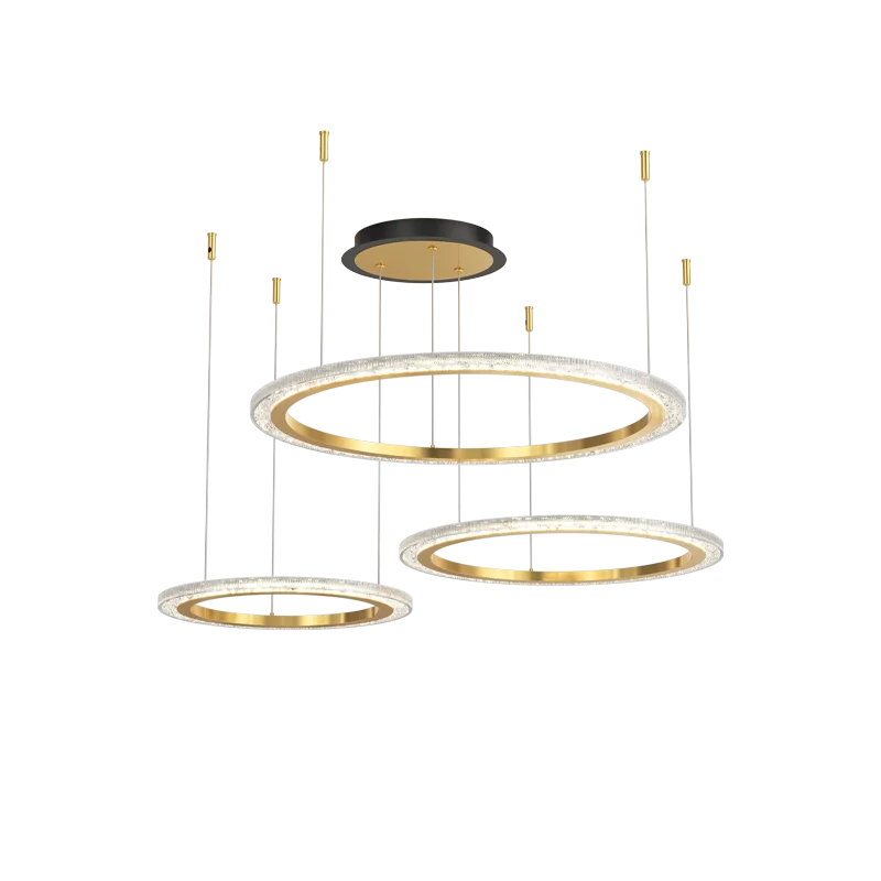 Candelabro de techo con anillo Circular, iluminación Led moderna para comedor, sala de estar y dormitorio, iluminación interior para el hogar, decoración