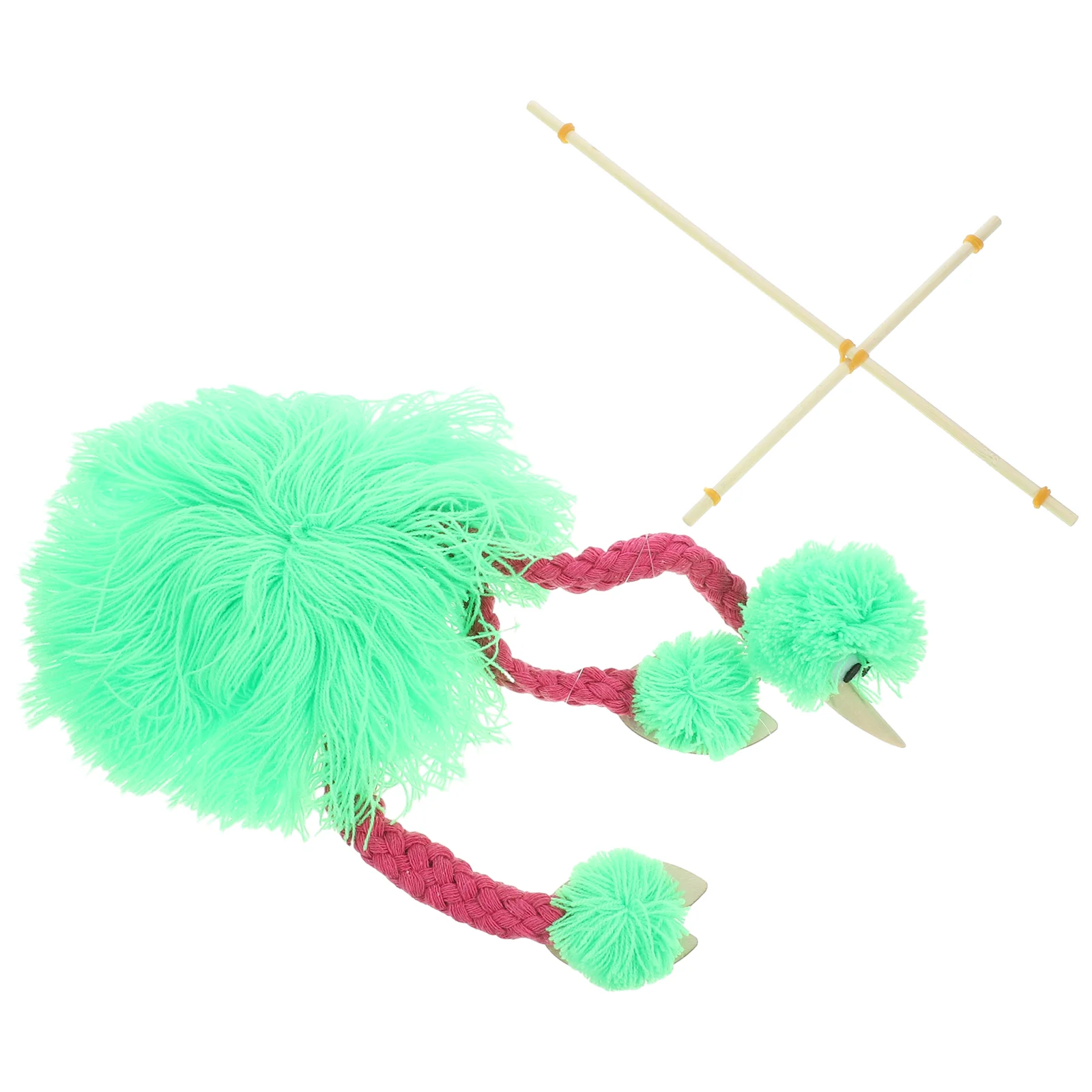 Plush String Flamingo Interactive Puppet Marionette Toys Filling Theater for Performance Animal Show Puppets Adults Bamboo