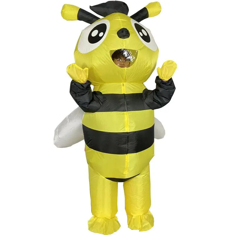 نفخ النحل زي نفخ النحل بذلة ينفخ من خلال الهواء مضحك فستان بتصميم حالم تأثيري حفلة الهالوين تأثيري