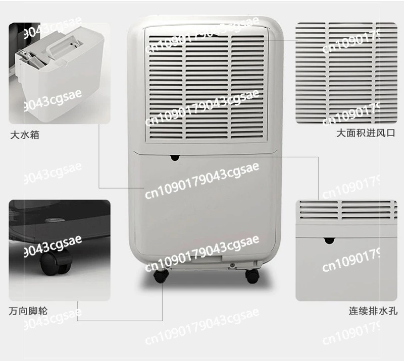 Dehumidifier Dehumidifier Low Noise Bedroom Basement Industrial High Power Moisture Absorber