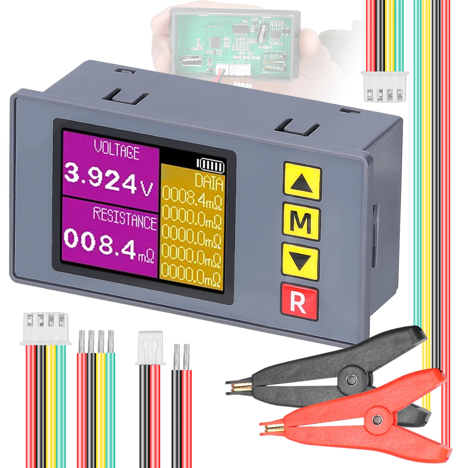 TS457 Entry-Level Voltage Internal Resistance Tester AC 4-Wire Kelvin Method Professional Voltage Meter Test Device