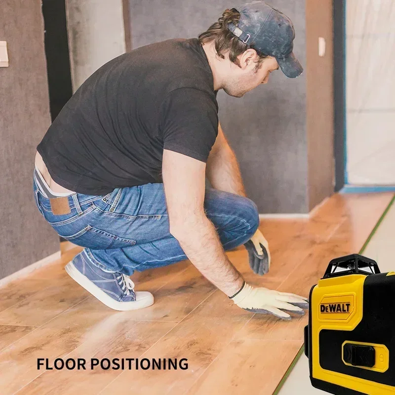 Dewalt laser nível 360 verde 16 linhas 4d auto nivelamento 360 horizontal vertical feixe super poderoso ferramentas de construção original