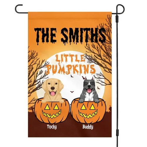 Halloween Little Pumpkins Dog Garden Flag JJE DDI GGX