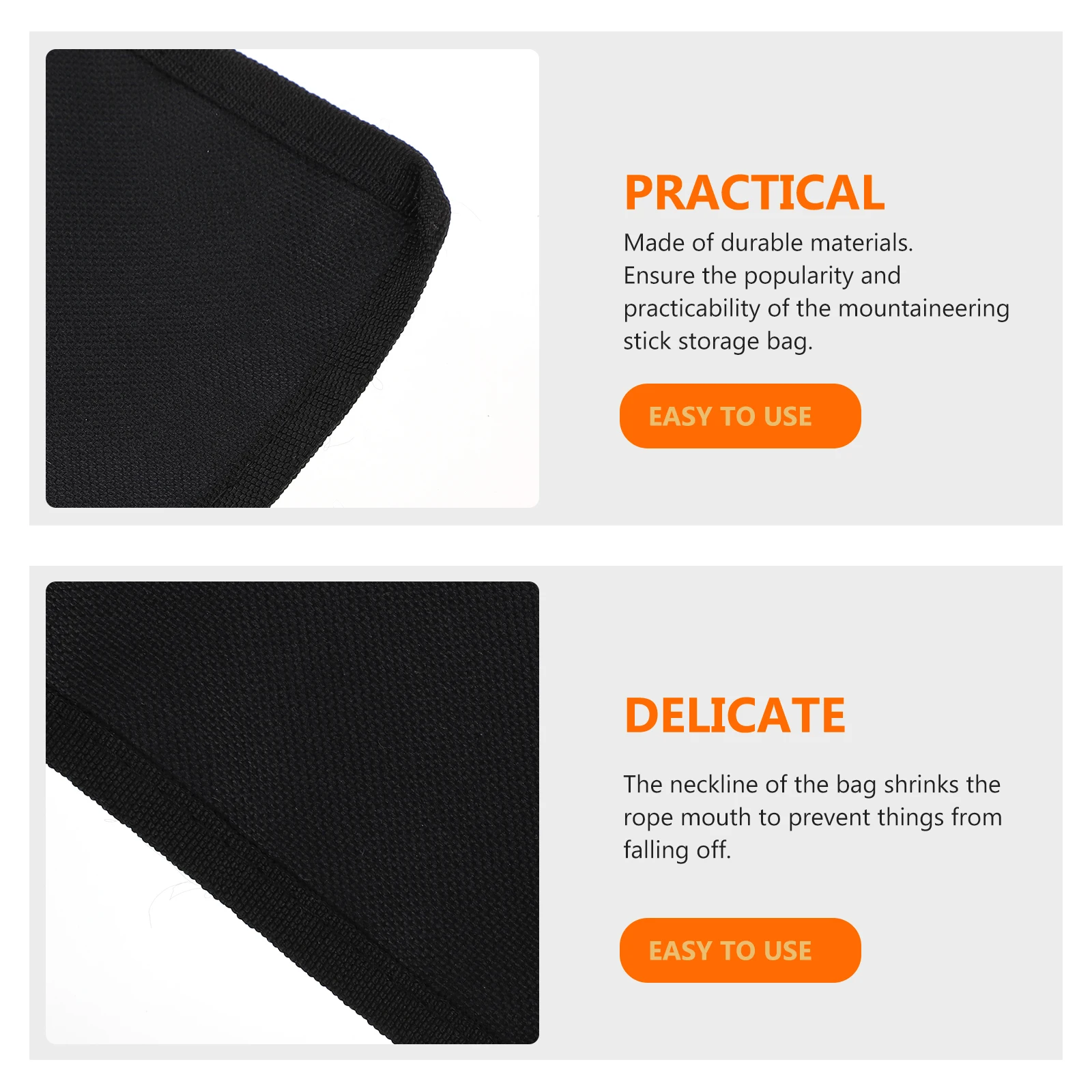 

2pcs Trekking Poles Storage Bag Waterproof Durable Material Ideal Hiking Accessories Carrying Case Camping Hiking Gear