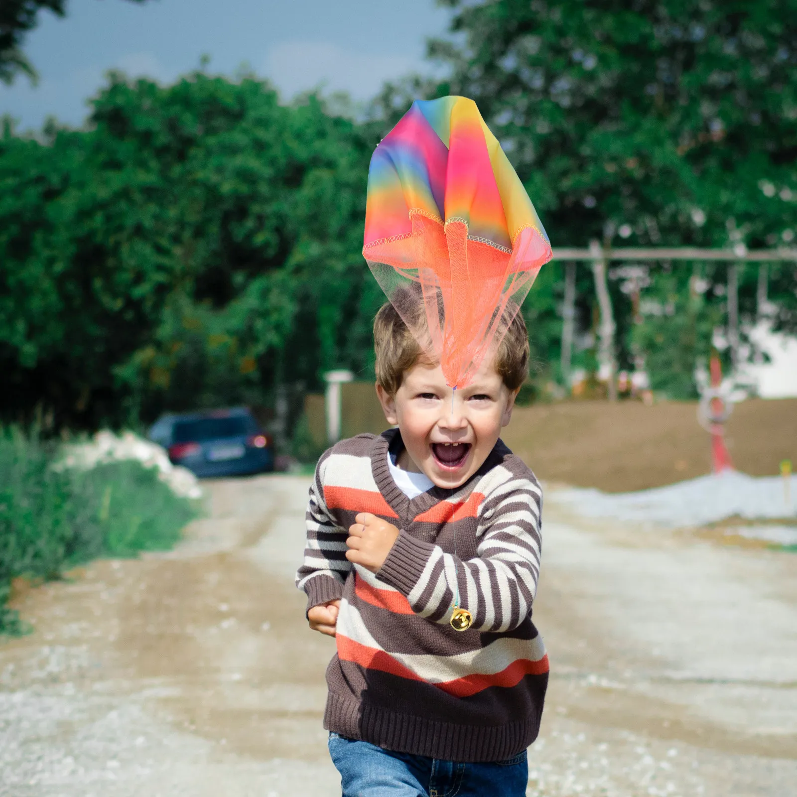 

2Pcs Children Outdoor Parachute Easy Throw Color Flying Game Educational Kids Fun Play Children Flying Toys