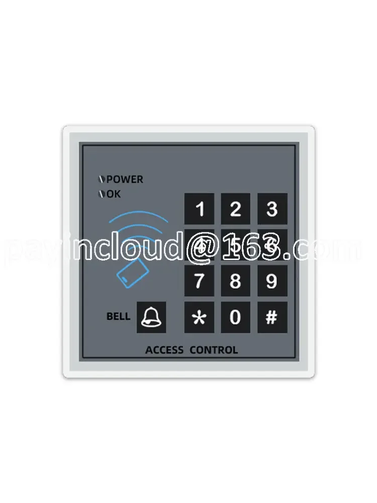 Credit Card Password Access Control Machine Single and Double Door Electromagnetic Lock Magnetic Lock Wooden Door Iron