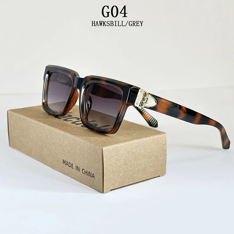 Millionär Quadratische Sonnenbrille Männer Vintage Luxus Sonnenbrille 2025, trendige Mode Gläser Gafas De Sol Hombre Lunette Soleil Femme – Detail 4