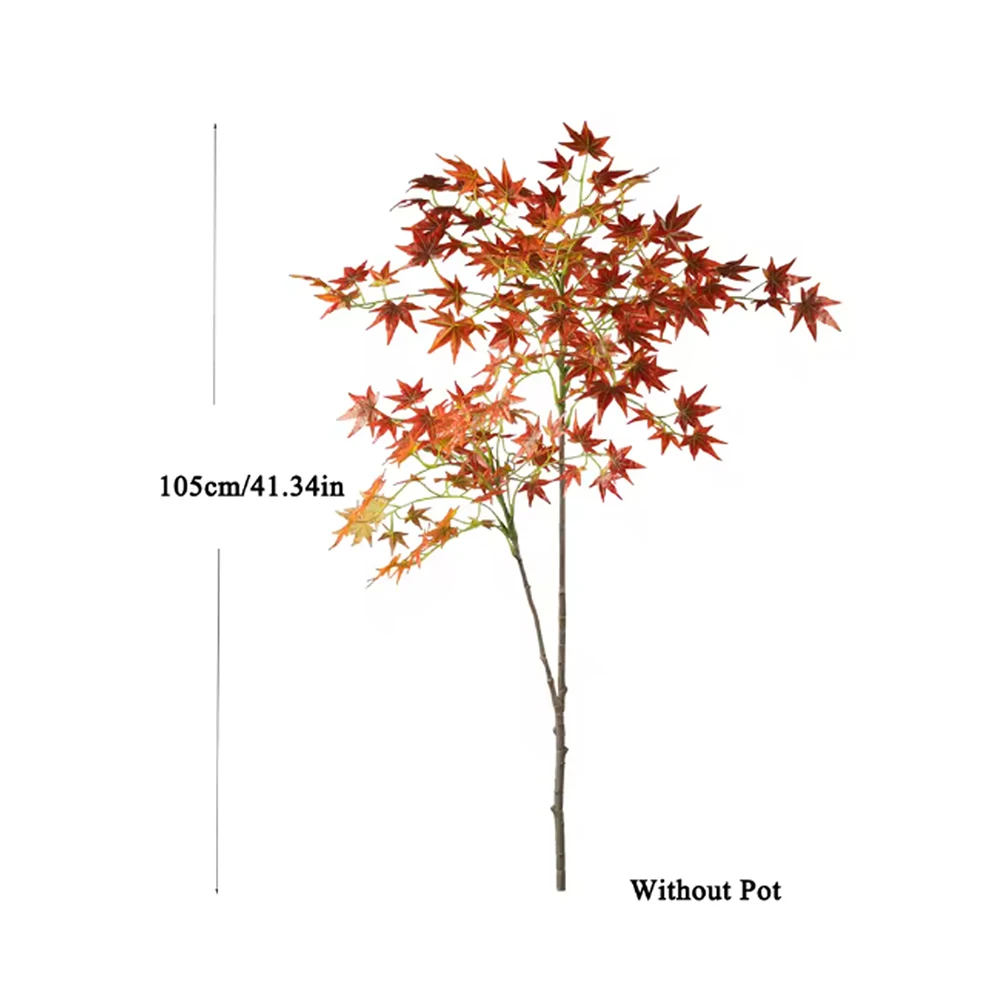 70-140 cm großer künstlicher Ahornbaum, tropische künstliche Palmenpflanzen, Seiden-Ahornblätter, künstliche Ficus-Pflanze für Haus- und Gartendekoration – Detail 9