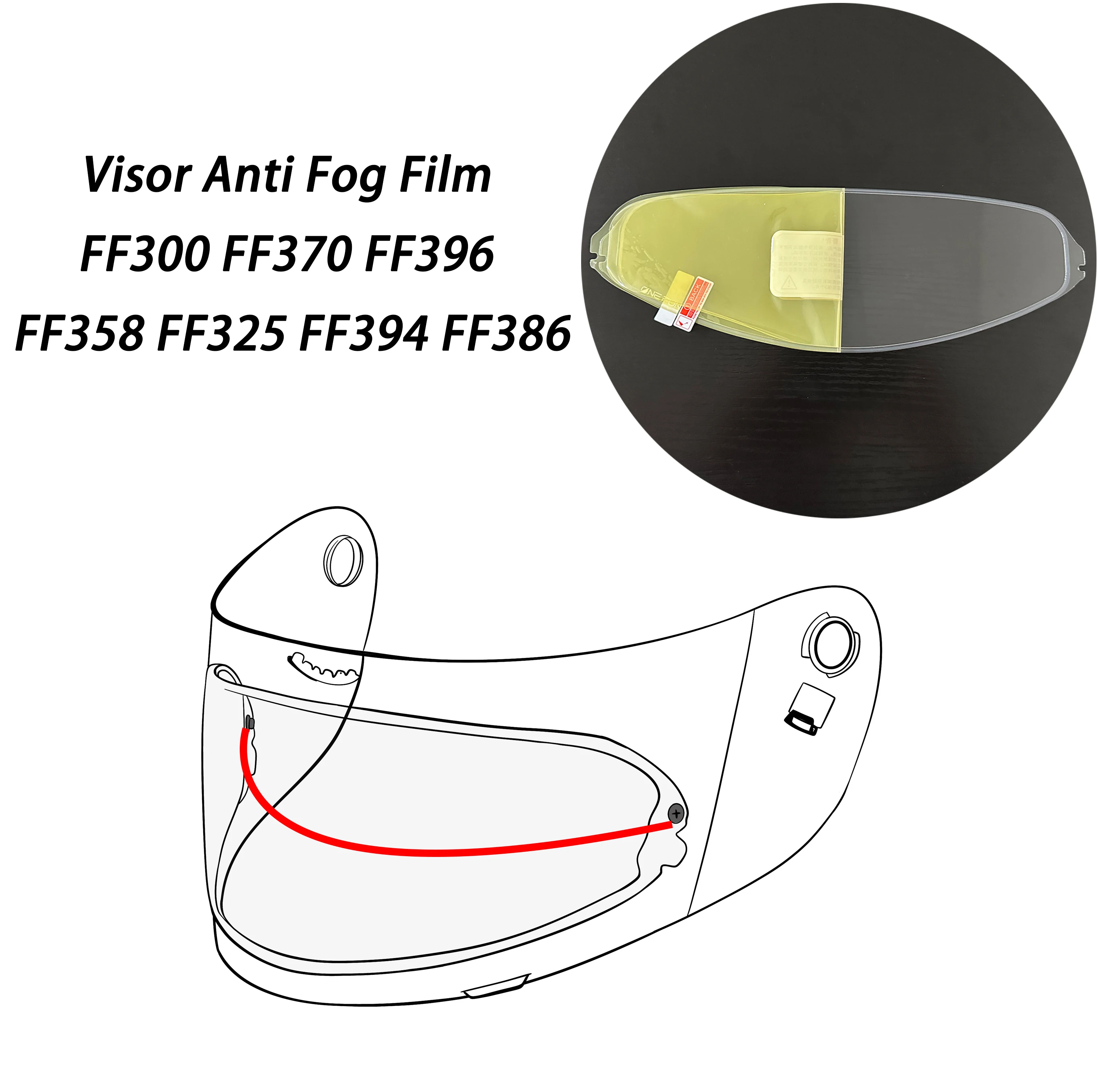 

Козырек для мотоциклетного шлема, противотуманная пленка для LS2 FF300 FF370 FF396 FF358 FF325 FF394 FF386, противотуманная пленка для шлема, аксессуары для линз