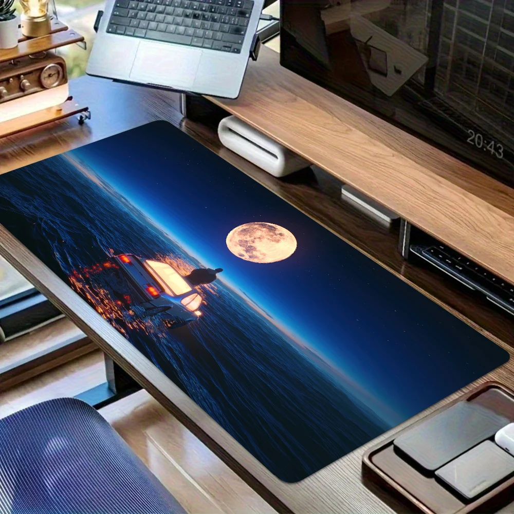 

Ocean Water Car Mouse Pad Large Gaming Mouse Pad Anti-Slip Rubber Base Extended Desk Mat Gamer Office Use Computer Accessories