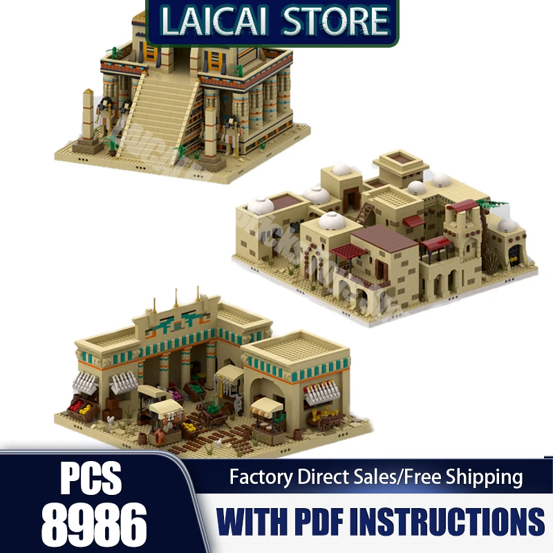 

Modular City Building Model Moc Building Bricks Egyptian architecture Building Technology Modular Blocks Construstion Toy Gifts