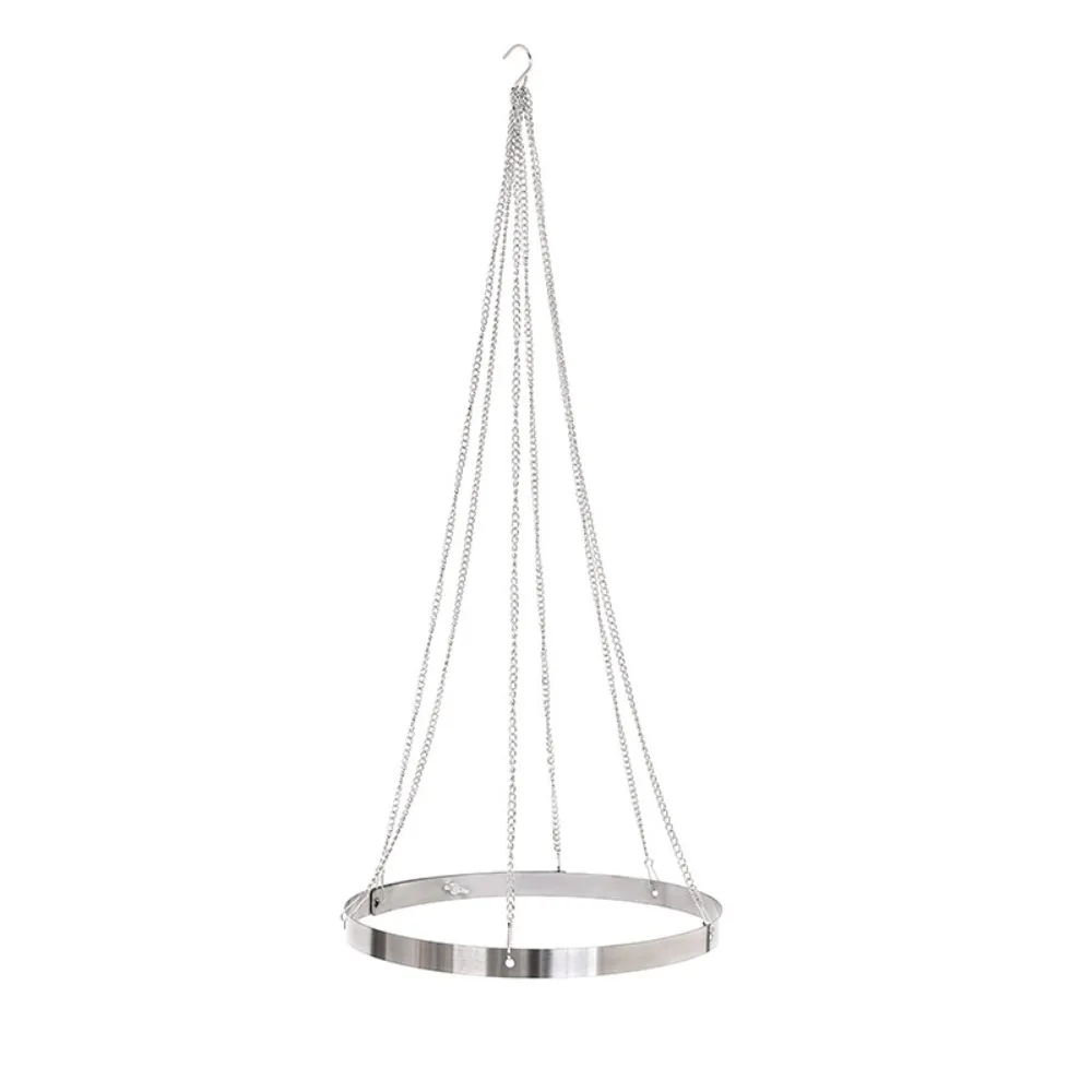 Metal Ceiling Drapes Hanging Hoop Kit Anti-Rust DIY Curtains Hanging Ring Bracket Detachable Chain Iron Art