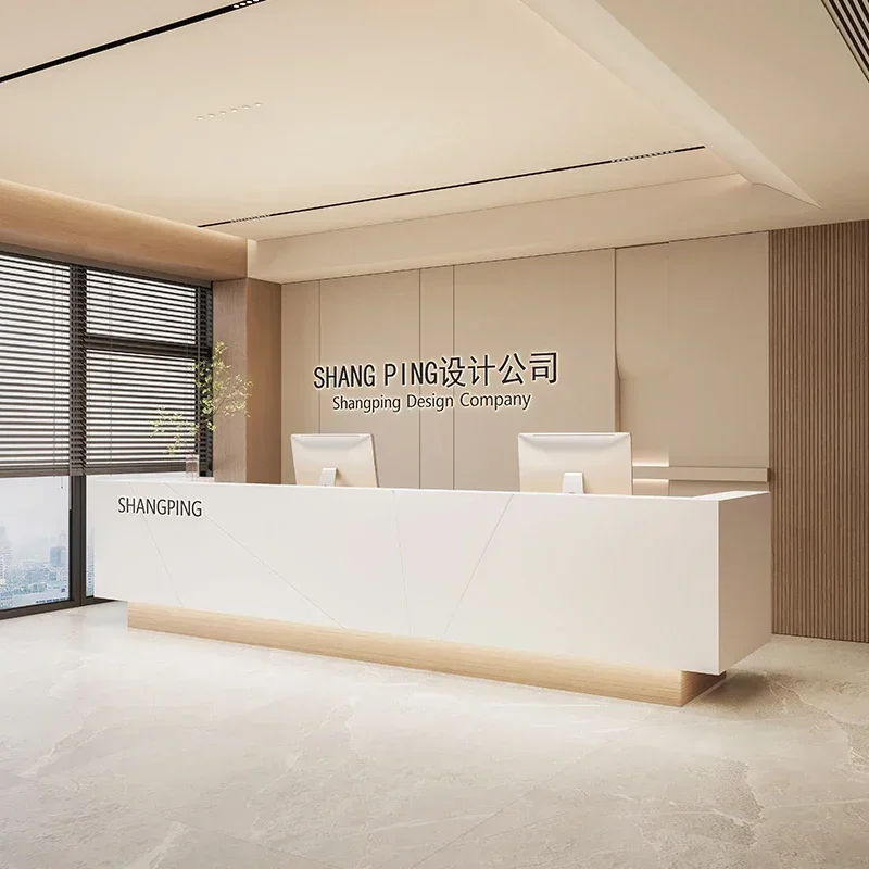 

Furniture Stores Barber Shop Salon Counter Reception Table Reseption Desk Beauty Institute Desks Medical Escritorio Help Spa