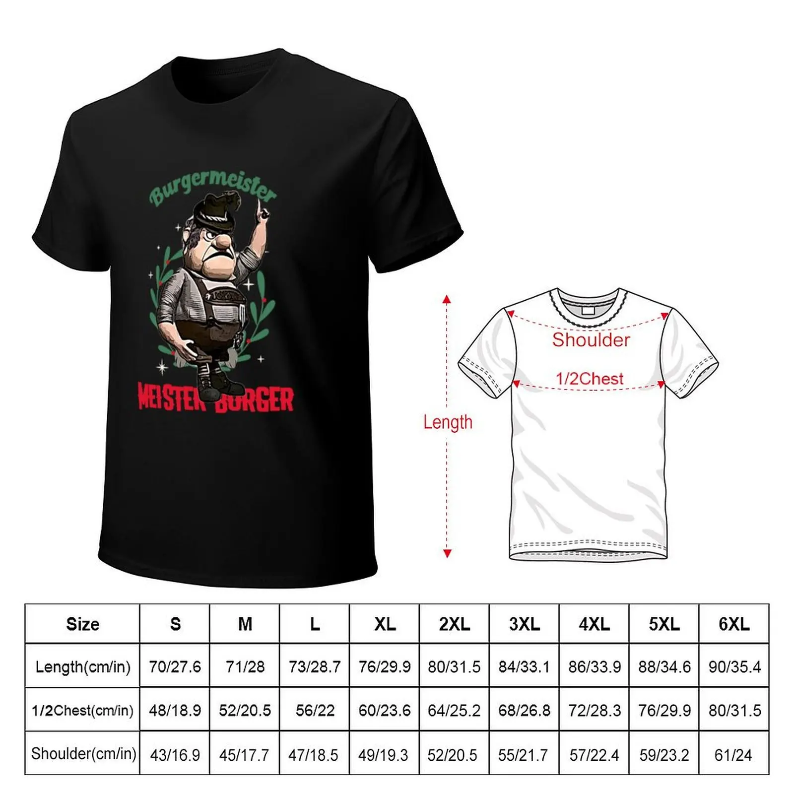 Burgermeister Meister Burger German Le T-Shirt Durable Work Wear T-Shirt