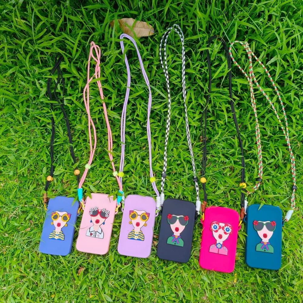 

Portable Silicone Mobile Phone Bag Multifunction Waterproof Phone Crossbody Bag Large Capacity Makeup Pouch