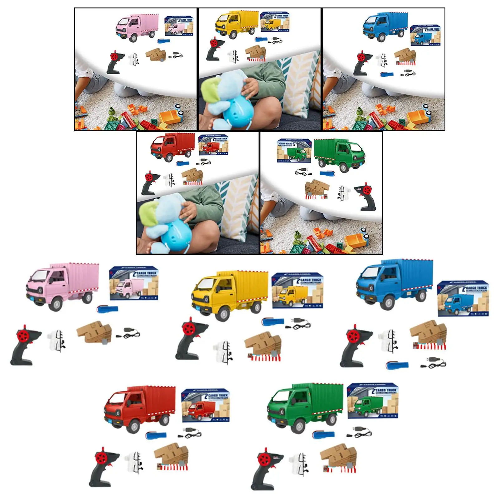 1/16 Truck Toy RC Car Toy Play Game with Light Fine Motor Skills Cognitive