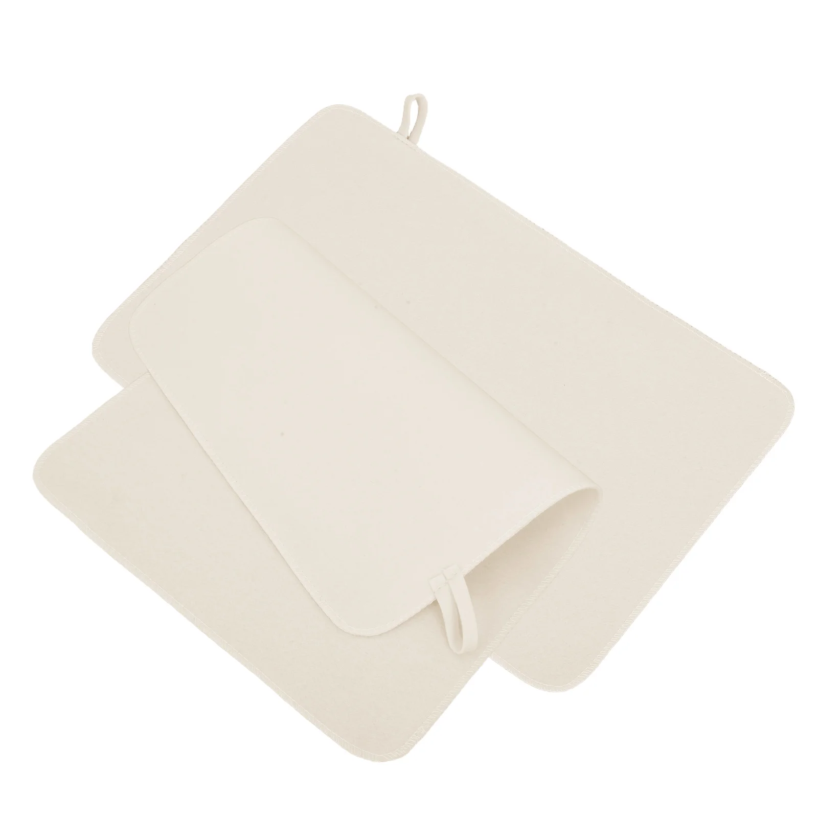 

2pcs Sauna Sweat Room Cushion Grey Felt Seat Mats Portable Bath Accessories Highly Absorbent Bench Pad Home Steam Sauna