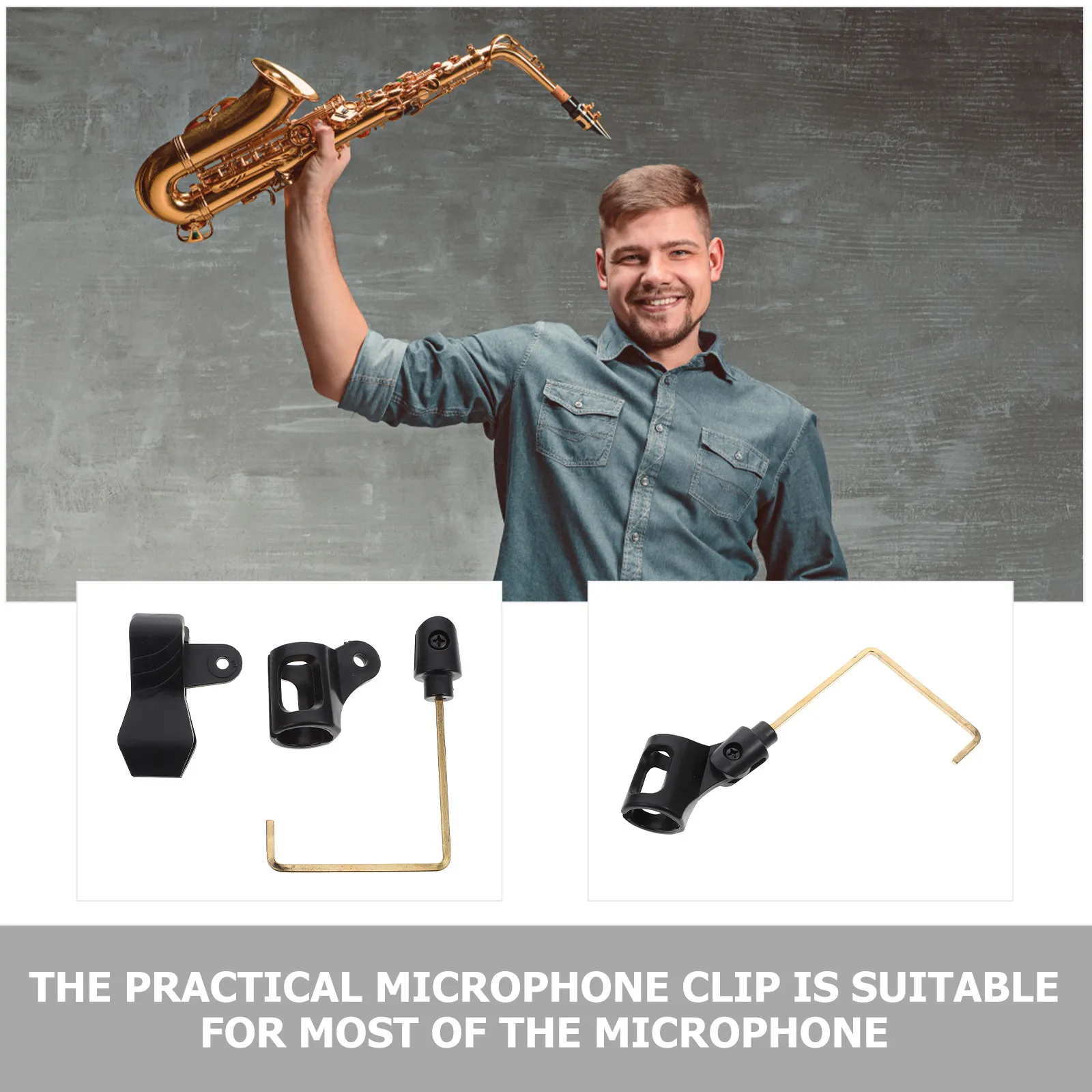 1Pcs Versatile ABS Microphone Clip Sax Mic Holder Durable and Trustworthy Tool for Multiple Tasks Assorted Color view 3