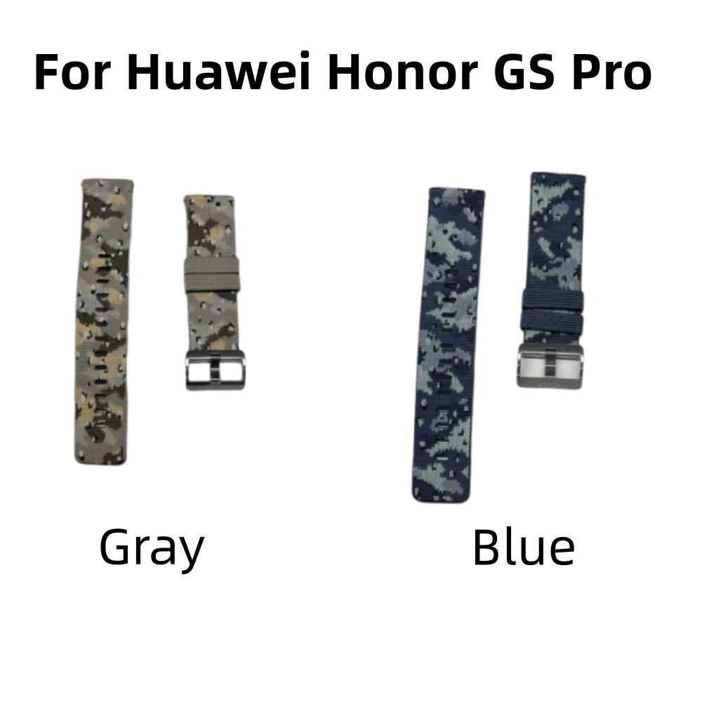 For Huawei Honor GS Pro Camouflage Watch Strap Watch Replacement Accessory 22MM Width Nylon Woven Watchband