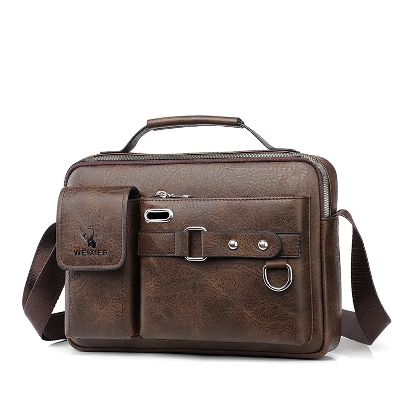 

2024 Fashion Men Briefcase Bag High Quality Business Famous Brand PU Leather Shoulder Messenger Bags Office Handbag Travel Bag