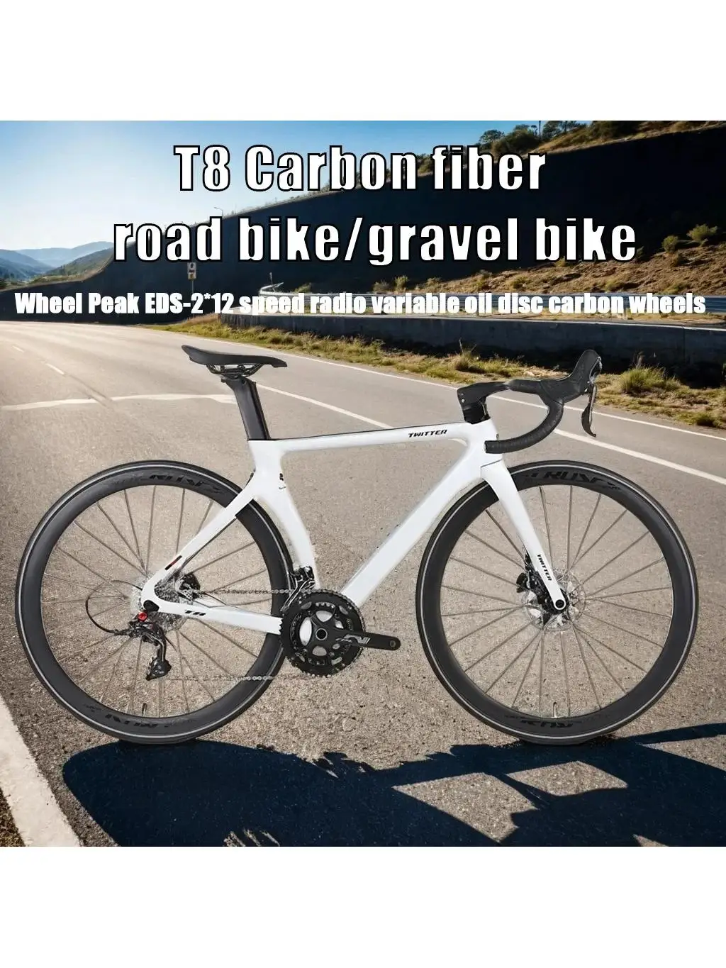 AliExpress T8 Carbon Fiber Road Bike All-oil Disc Brakes Gravel Bike Aldult Racing Ultra-light City Bicycle 22 Speed Road Racing Bicicleta