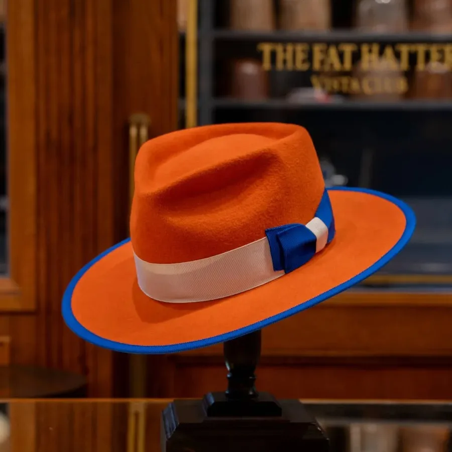 

Teardrop-Shaped Felt Hat Bow-Knot Pure Wool Felt Hat