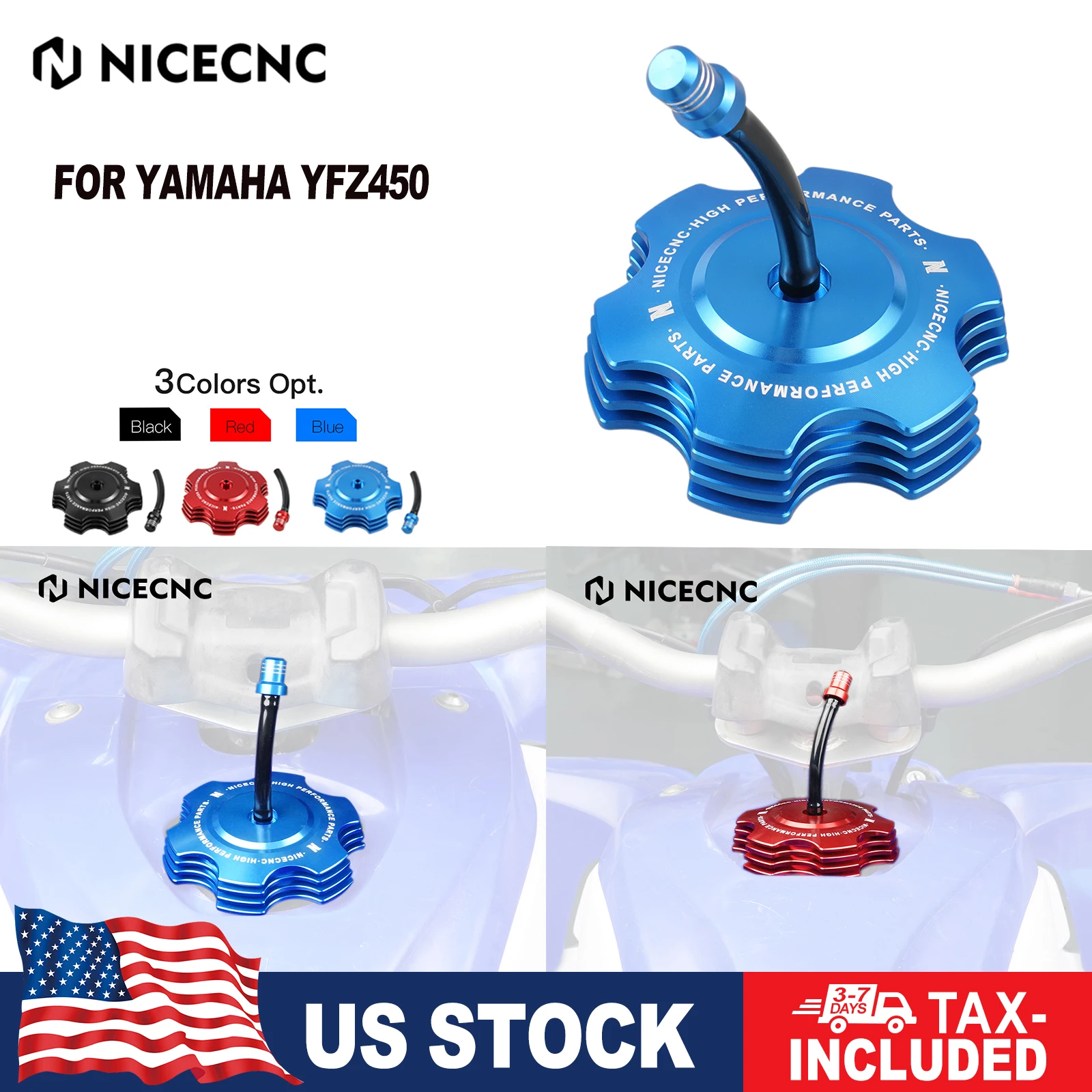 

Крышка газа NICECNC YFZ450 с сапунным клапаном для Yamaha YFZ450R 2009-2023 Blaster 200 Banshee 350 Raptor 660R ATV из алюминиевого сплава