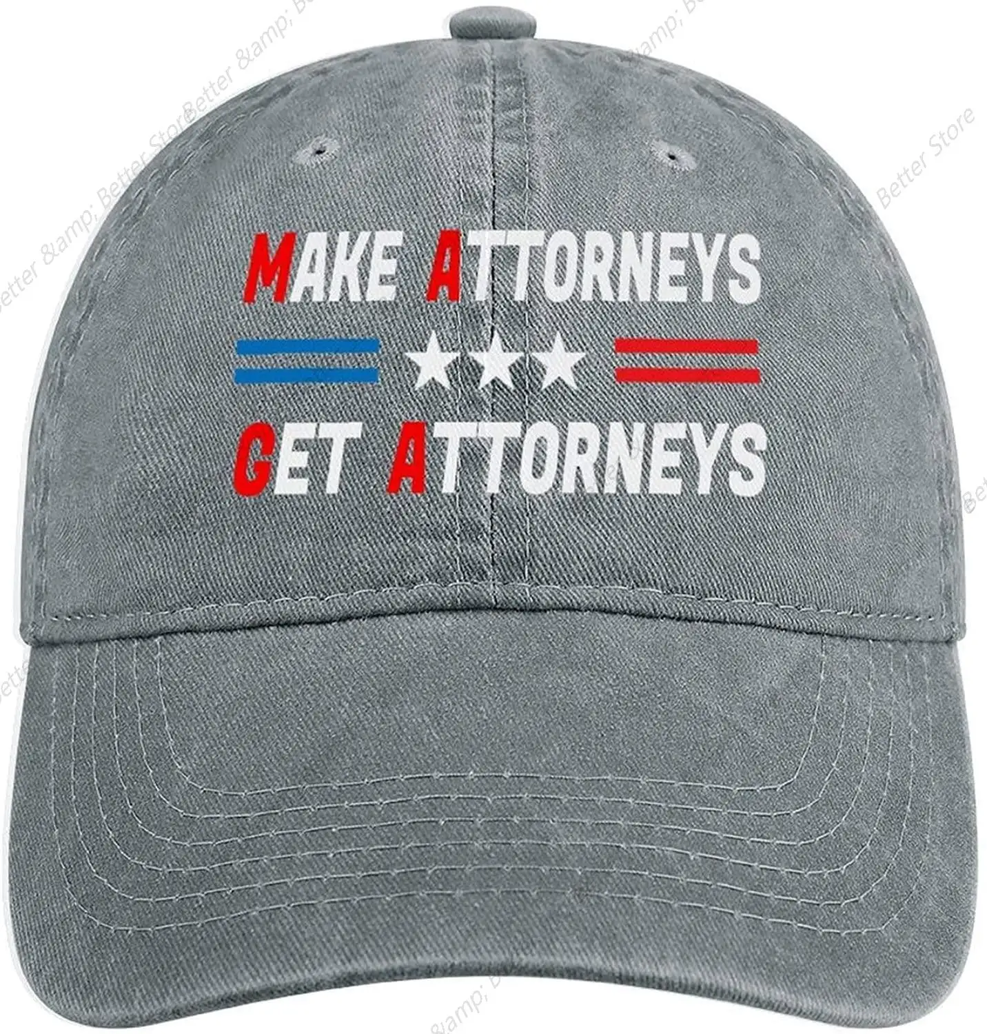 

Make Attorneys Get Attorneys Hat Adjustable Baseball Cap Denim Cowboy Hats Fashionable Vintage Unisex